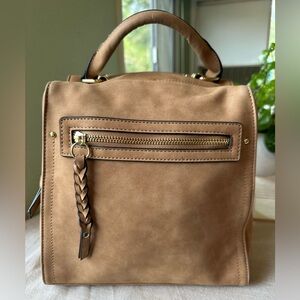 Brown Purse with Braided and Gold detailing. Lightly-used.